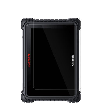 iCarsoftCR Eagle mit aufgebrachter dipos Displayschutzfolie, glasklare Darstellung ohne Einschränkungen