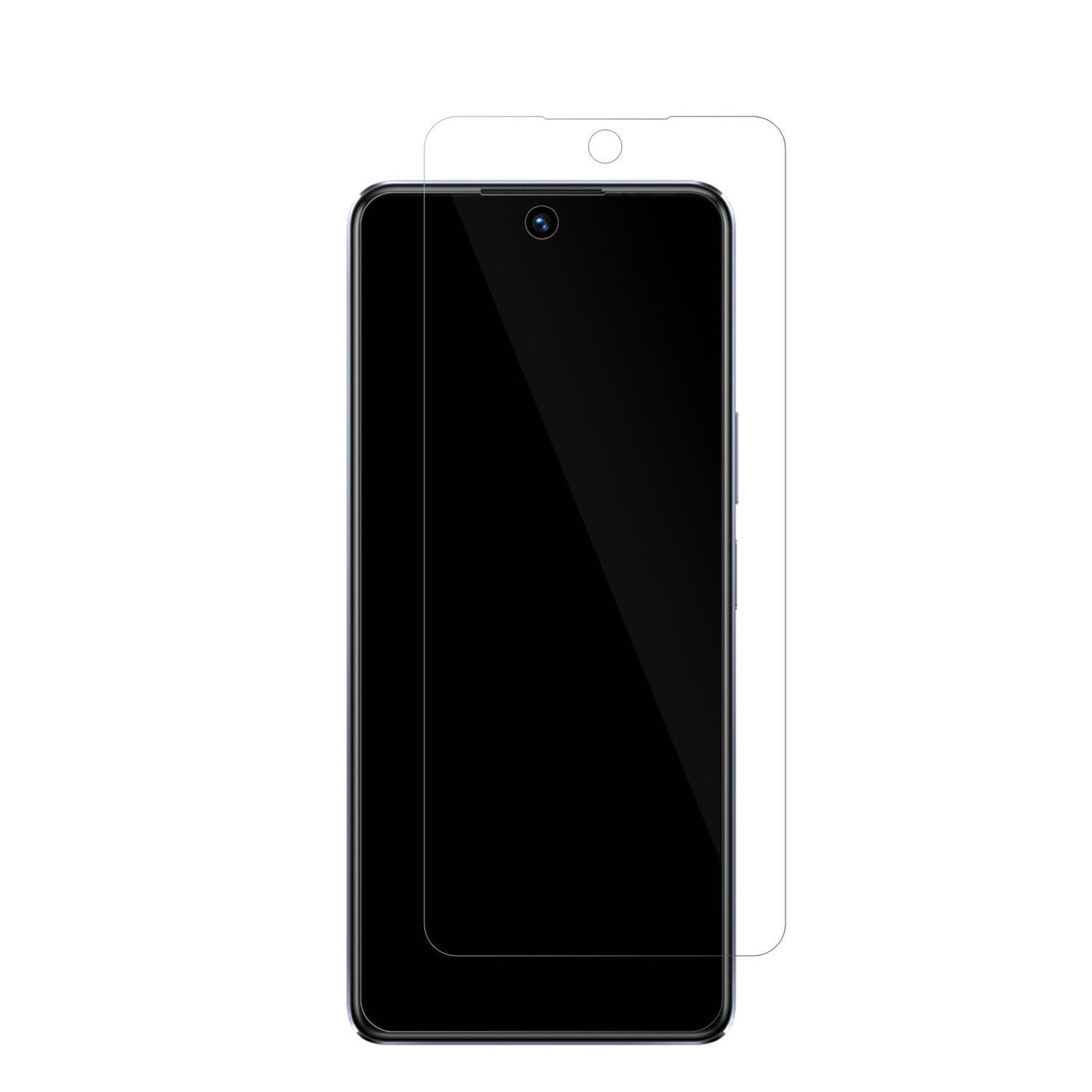 InfinixHot 30 5G X6832 mit aufgebrachter dipos Displayschutzfolie, glasklare Darstellung ohne Einschränkungen