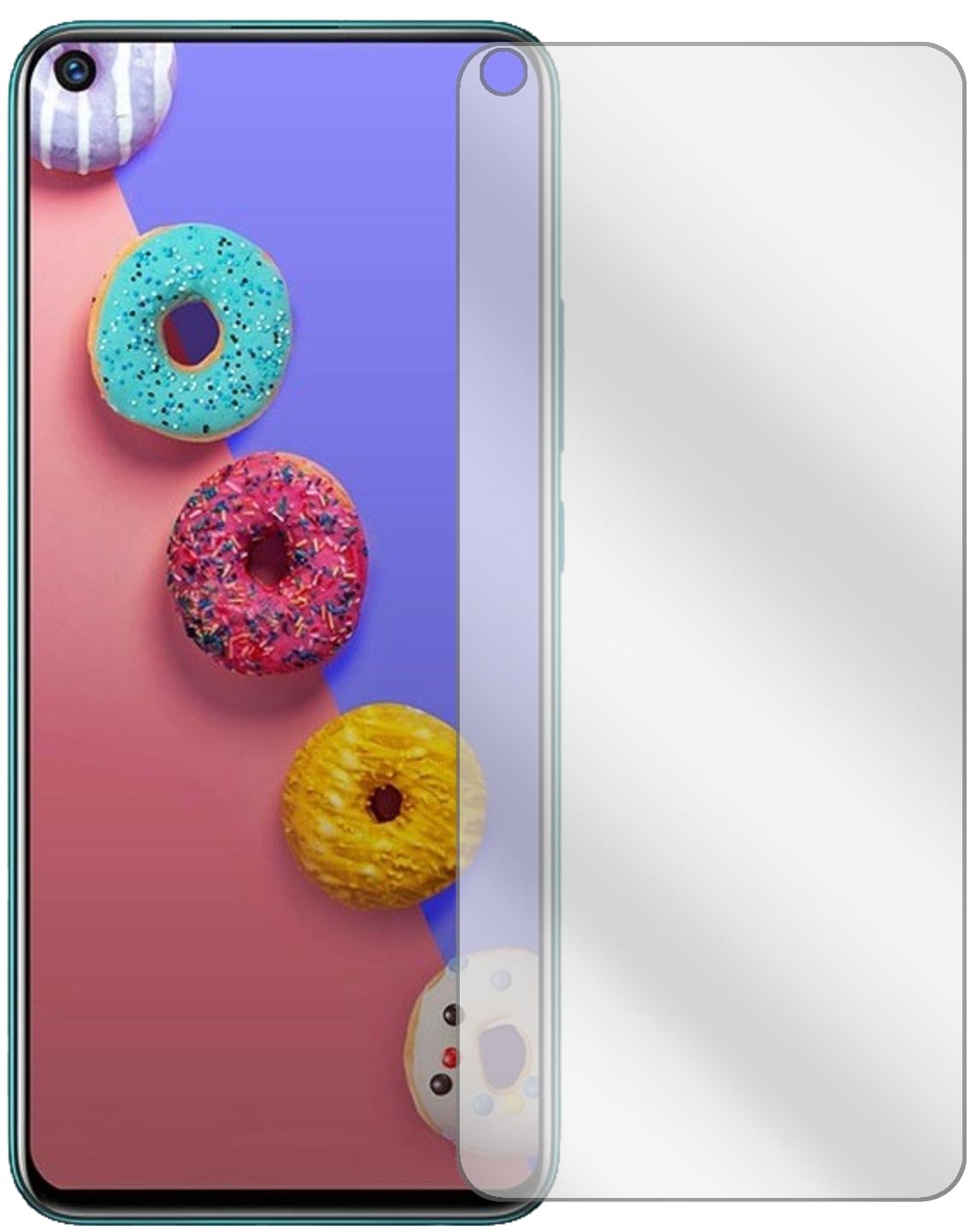InfinixS5 mit aufgebrachter dipos Displayschutzfolie, glasklare Darstellung ohne Einschränkungen