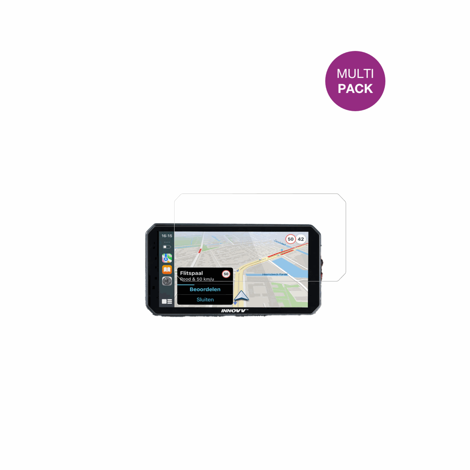 InnovvN1 Pro 5.99 Zoll mit aufgebrachter dipos Displayschutzfolie, glasklare Darstellung ohne Einschränkungen