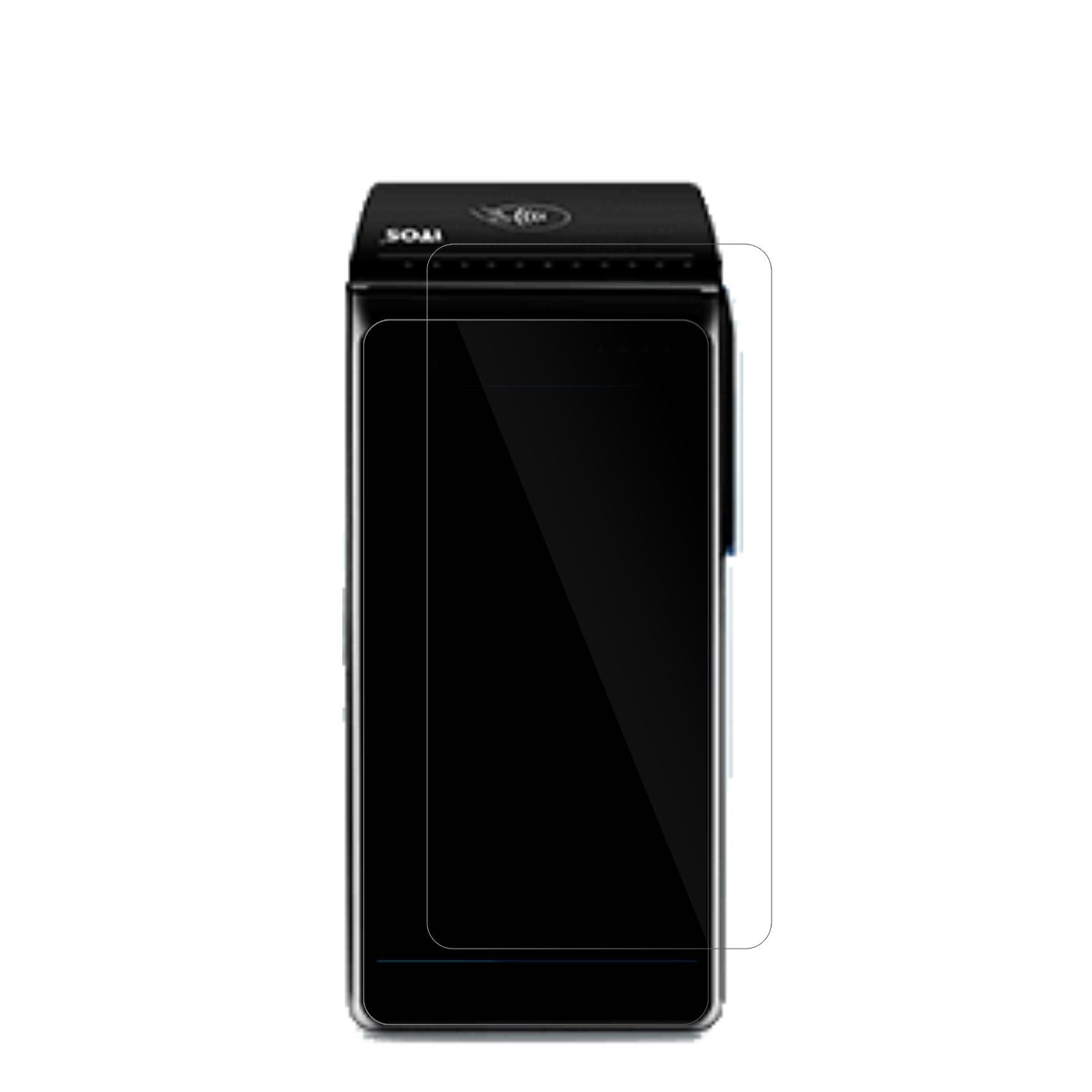 ItosCM5 mit aufgebrachter dipos Displayschutzfolie, glasklare Darstellung ohne Einschränkungen