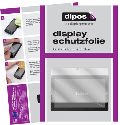 JumperEzpad 6 Plus mit aufgebrachter dipos Displayschutzfolie, glasklare Darstellung ohne Einschränkungen