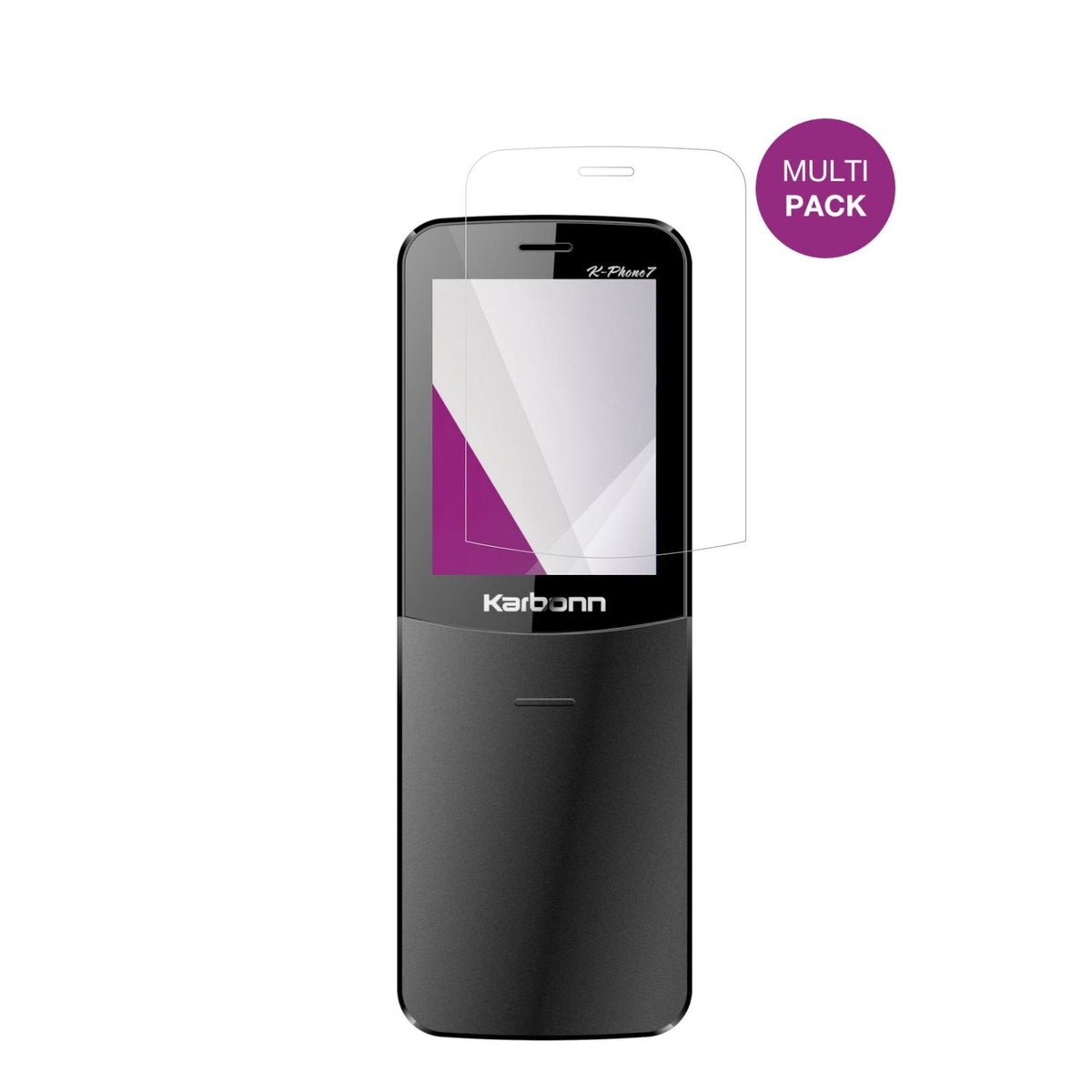 KarbonnK Phone 7 mit aufgebrachter dipos Displayschutzfolie, glasklare Darstellung ohne Einschränkungen