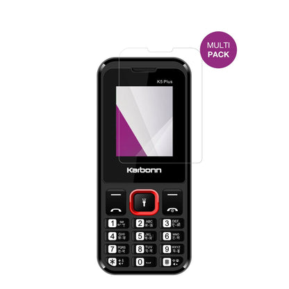 KarbonnK5 Plus mit aufgebrachter dipos Displayschutzfolie, glasklare Darstellung ohne Einschränkungen