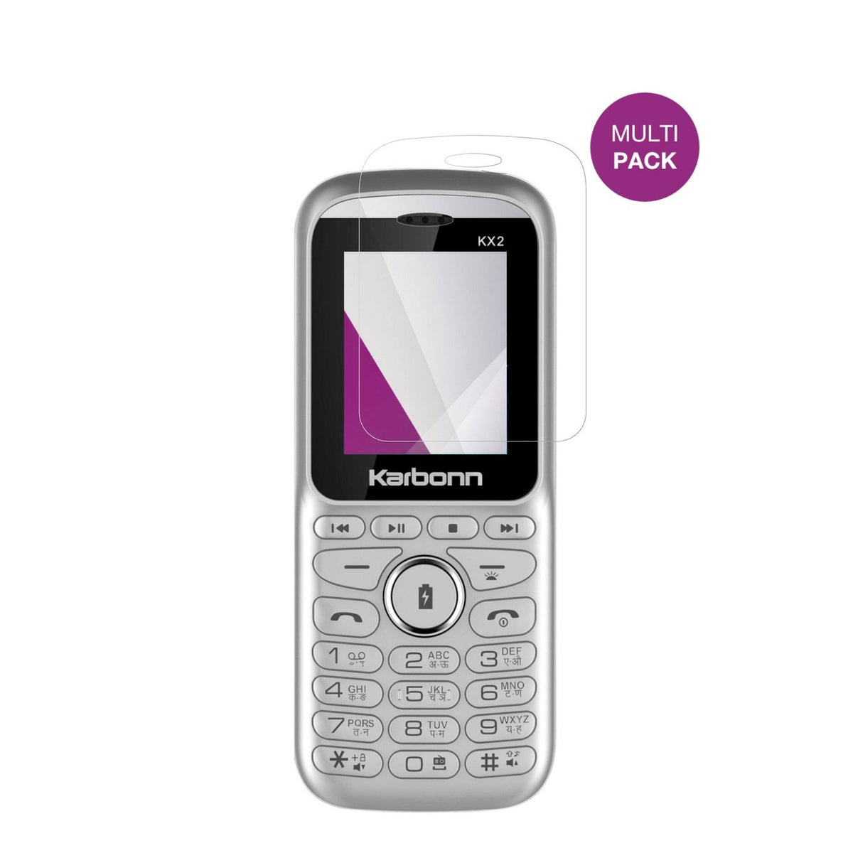 KarbonnKX2 mit aufgebrachter dipos Displayschutzfolie, glasklare Darstellung ohne Einschränkungen