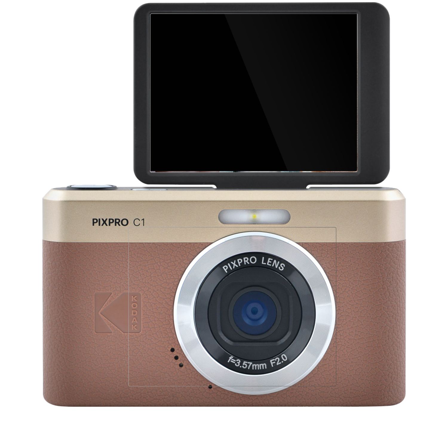 KodakPixpro C1 mit aufgebrachter dipos Displayschutzfolie, glasklare Darstellung ohne Einschränkungen