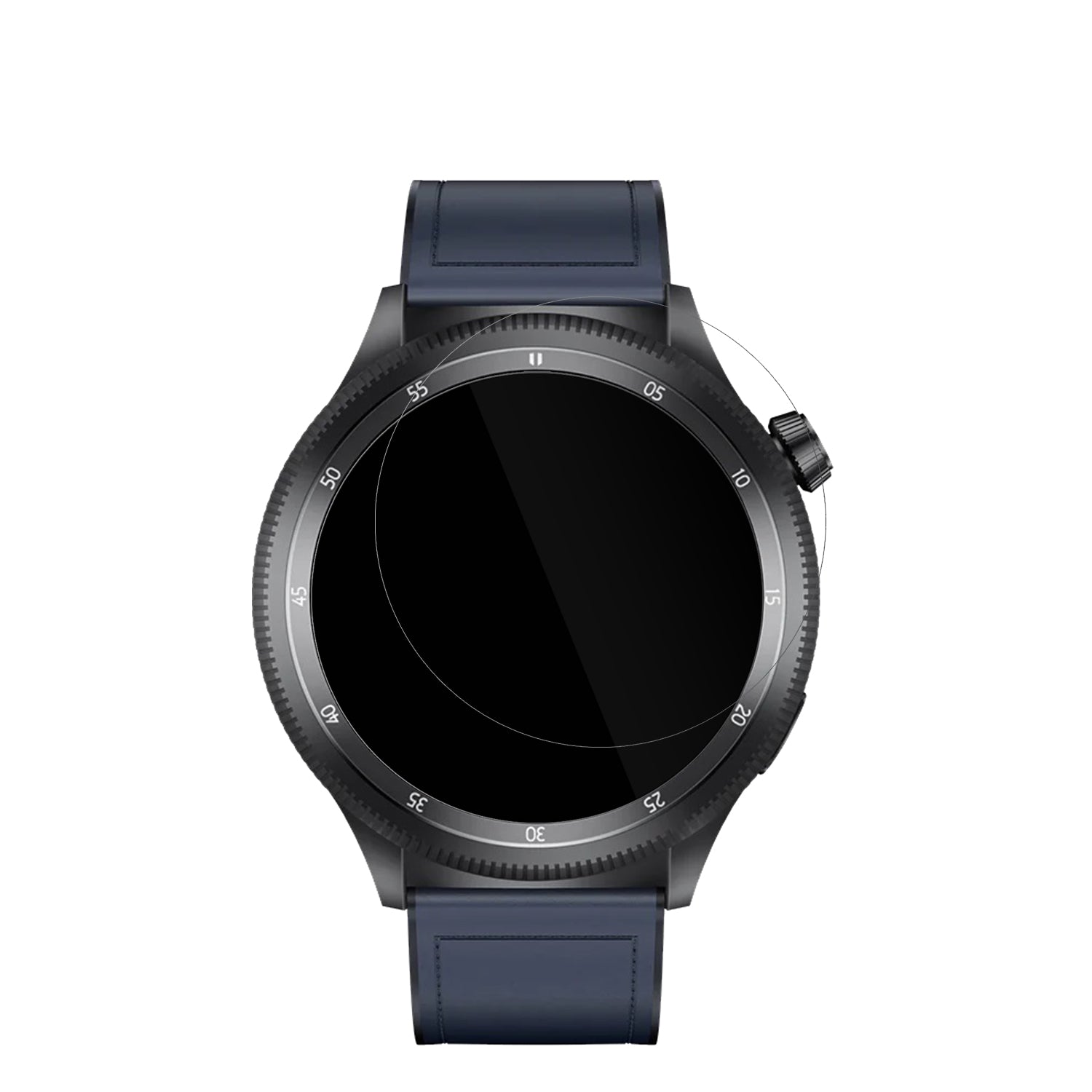 KumiWatch Gear GT3 mit aufgebrachter dipos Displayschutzfolie, glasklare Darstellung ohne Einschränkungen