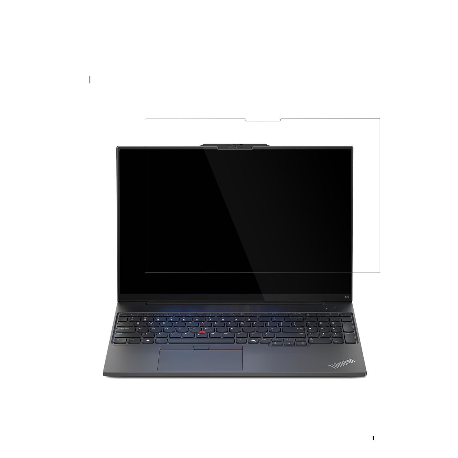LenovoThinkpad E16 Gen 2 mit aufgebrachter dipos Displayschutzfolie, glasklare Darstellung ohne Einschränkungen
