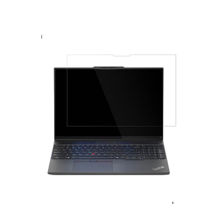 LenovoThinkpad E16 Gen 2 mit aufgebrachter dipos Displayschutzfolie, glasklare Darstellung ohne Einschränkungen