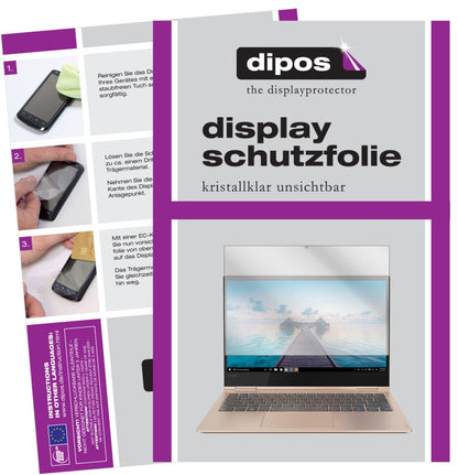 LenovoYoga 730-15IKB (15.6 Zoll) mit aufgebrachter dipos Displayschutzfolie, glasklare Darstellung ohne Einschränkungen