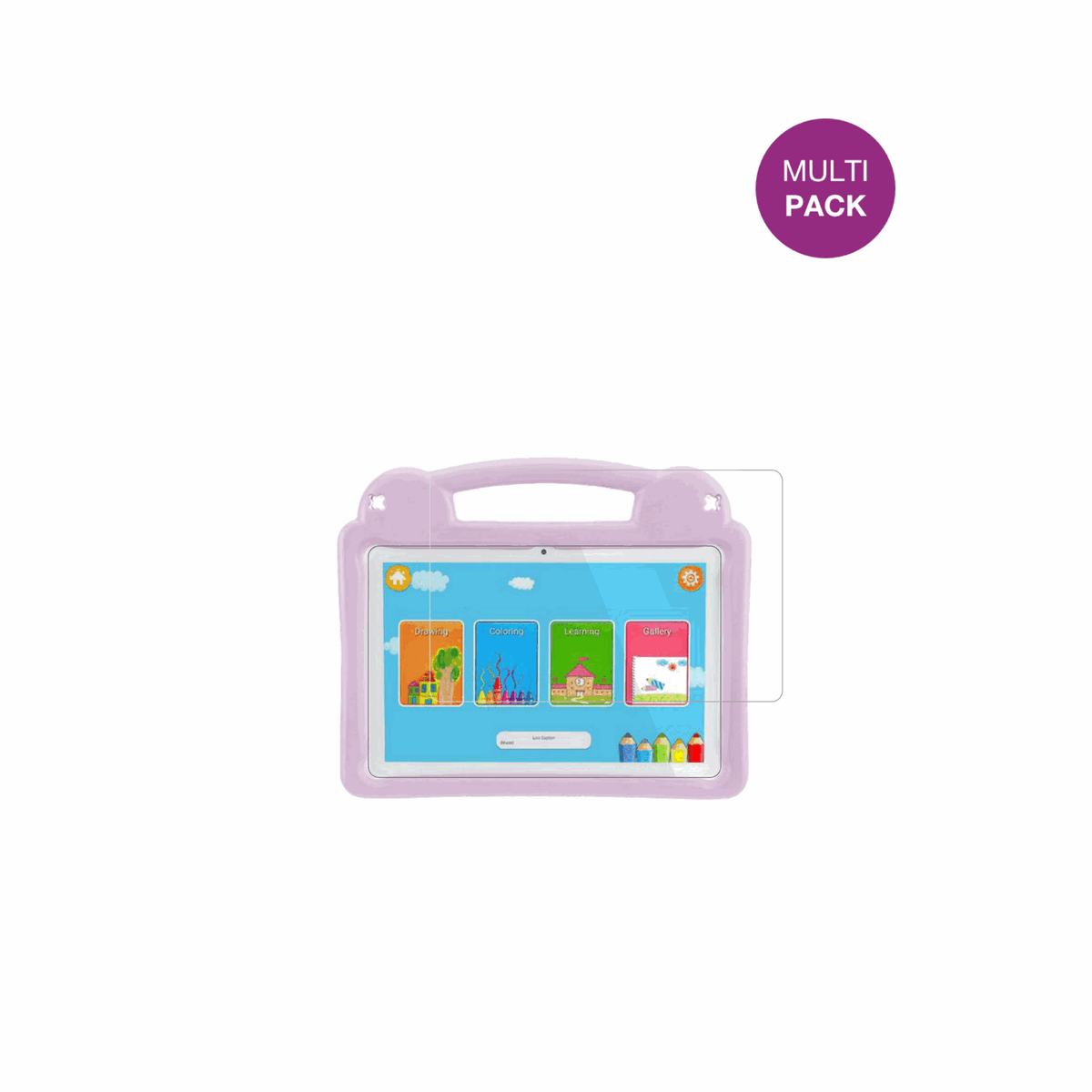 LETGOSPTKids Tablet 10.1 mit aufgebrachter dipos Displayschutzfolie, glasklare Darstellung ohne Einschränkungen