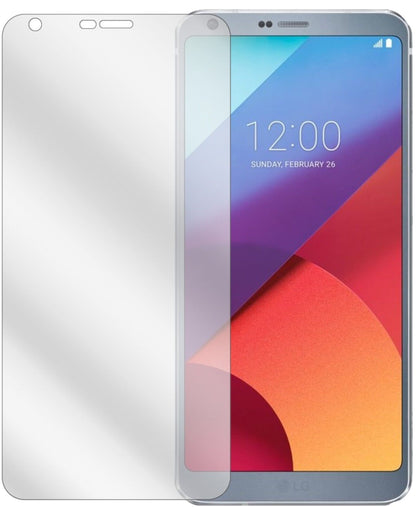 LGG6 mit aufgebrachter dipos Displayschutzfolie, glasklare Darstellung ohne Einschränkungen