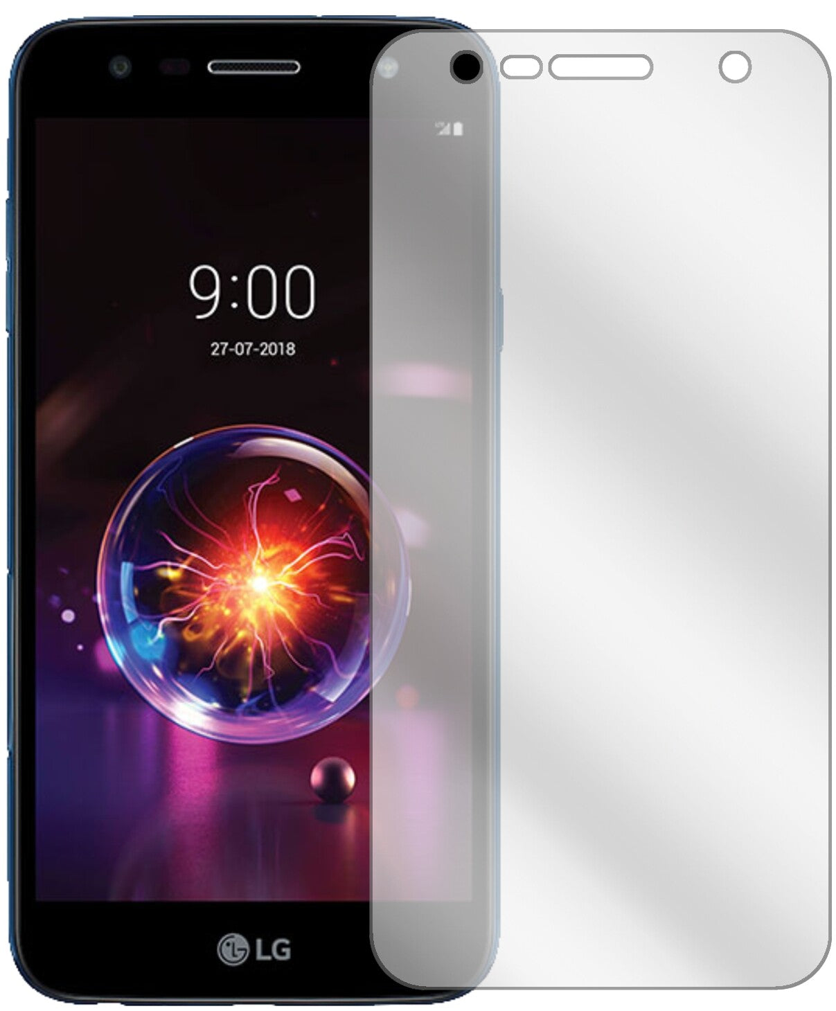 LGX power 3 mit aufgebrachter dipos Displayschutzfolie, glasklare Darstellung ohne Einschränkungen