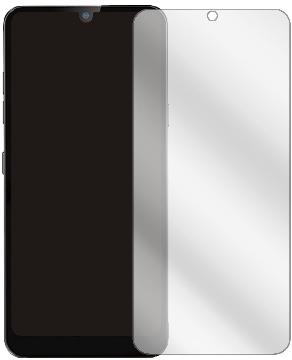 LGXpress Plus 3 mit aufgebrachter dipos Displayschutzfolie, glasklare Darstellung ohne Einschränkungen