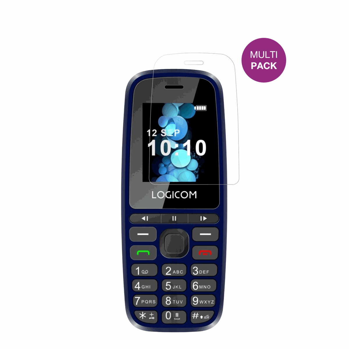 LogicomPosh 402 mit aufgebrachter dipos Displayschutzfolie, glasklare Darstellung ohne Einschränkungen