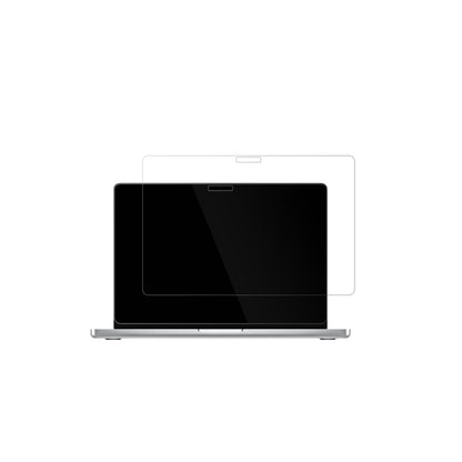 MacBookPro M4 16 Zoll 2024 mit aufgebrachter dipos Displayschutzfolie, glasklare Darstellung ohne Einschränkungen