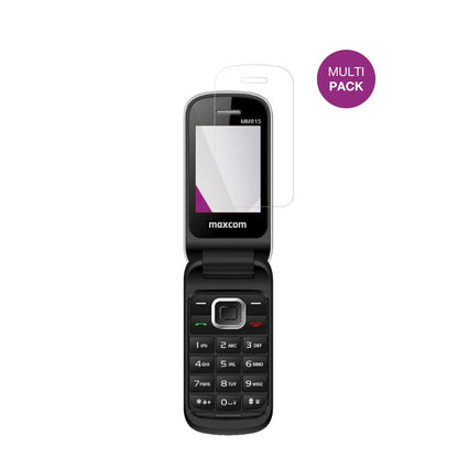 MaxComComfort MM815 mit aufgebrachter dipos Displayschutzfolie, glasklare Darstellung ohne Einschränkungen