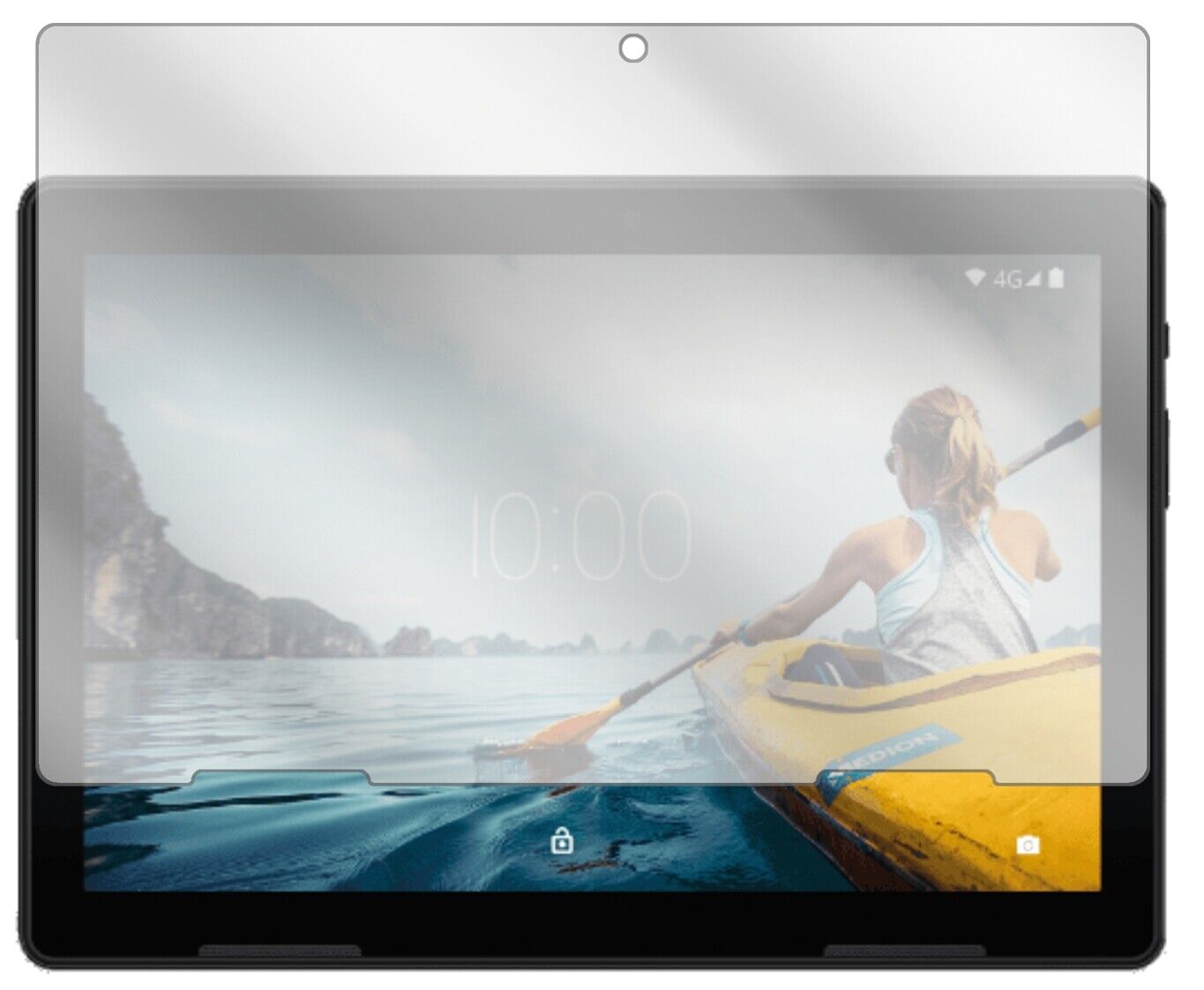 MedionLife P10710 ?10 Zoll Tablet mit aufgebrachter dipos Displayschutzfolie, glasklare Darstellung ohne Einschränkungen