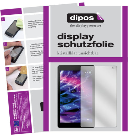 MedionLifetab P10601 mit aufgebrachter dipos Displayschutzfolie, glasklare Darstellung ohne Einschränkungen