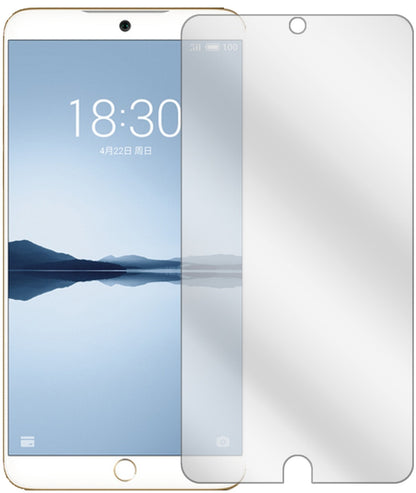 Meizu15 Plus mit aufgebrachter dipos Displayschutzfolie, glasklare Darstellung ohne Einschränkungen