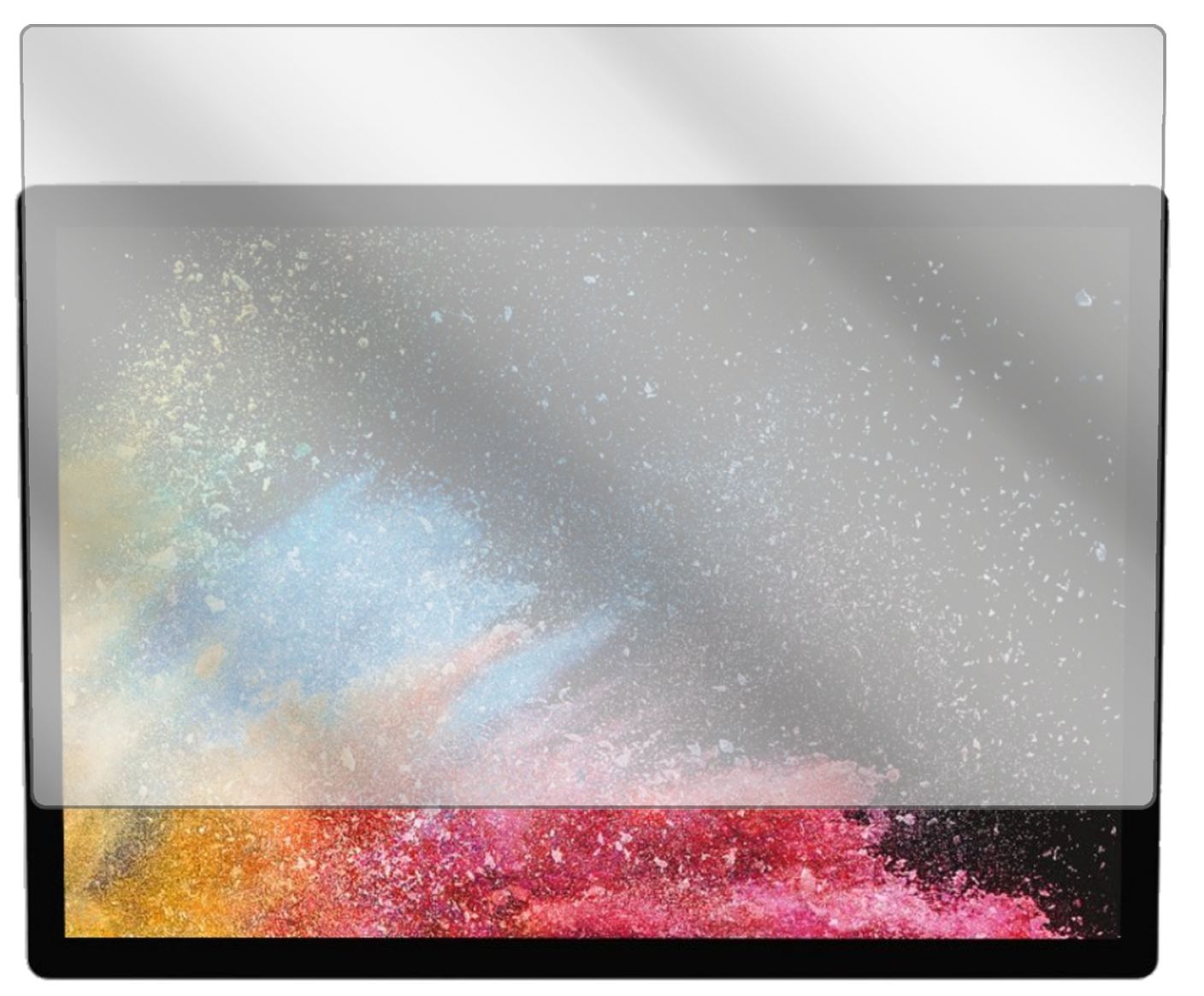 MicrosoftSurface Book 3 13.5 Zoll mit aufgebrachter dipos Displayschutzfolie, glasklare Darstellung ohne Einschränkungen