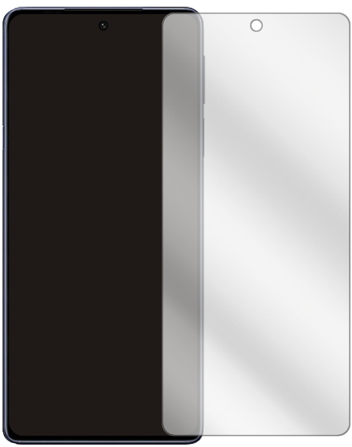 MotorolaEdge X30 mit aufgebrachter dipos Displayschutzfolie, glasklare Darstellung ohne Einschränkungen