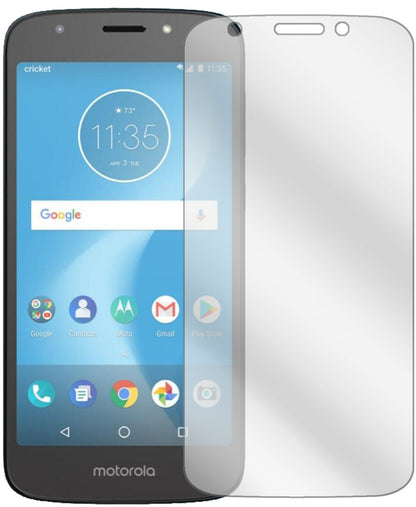 MotorolaMoto E5 Play SD425 mit aufgebrachter dipos Displayschutzfolie, glasklare Darstellung ohne Einschränkungen