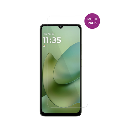 MotorolaMoto G06 mit aufgebrachter dipos Displayschutzfolie, glasklare Darstellung ohne Einschr�nkungen
