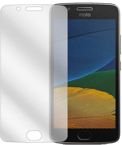 MotorolaMoto G5 mit aufgebrachter dipos Displayschutzfolie, glasklare Darstellung ohne Einschränkungen