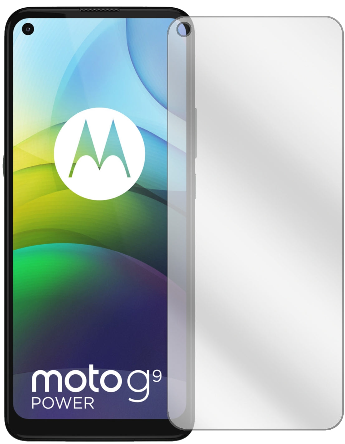 MotorolaMoto G9 Power mit aufgebrachter dipos Displayschutzfolie, glasklare Darstellung ohne Einschränkungen