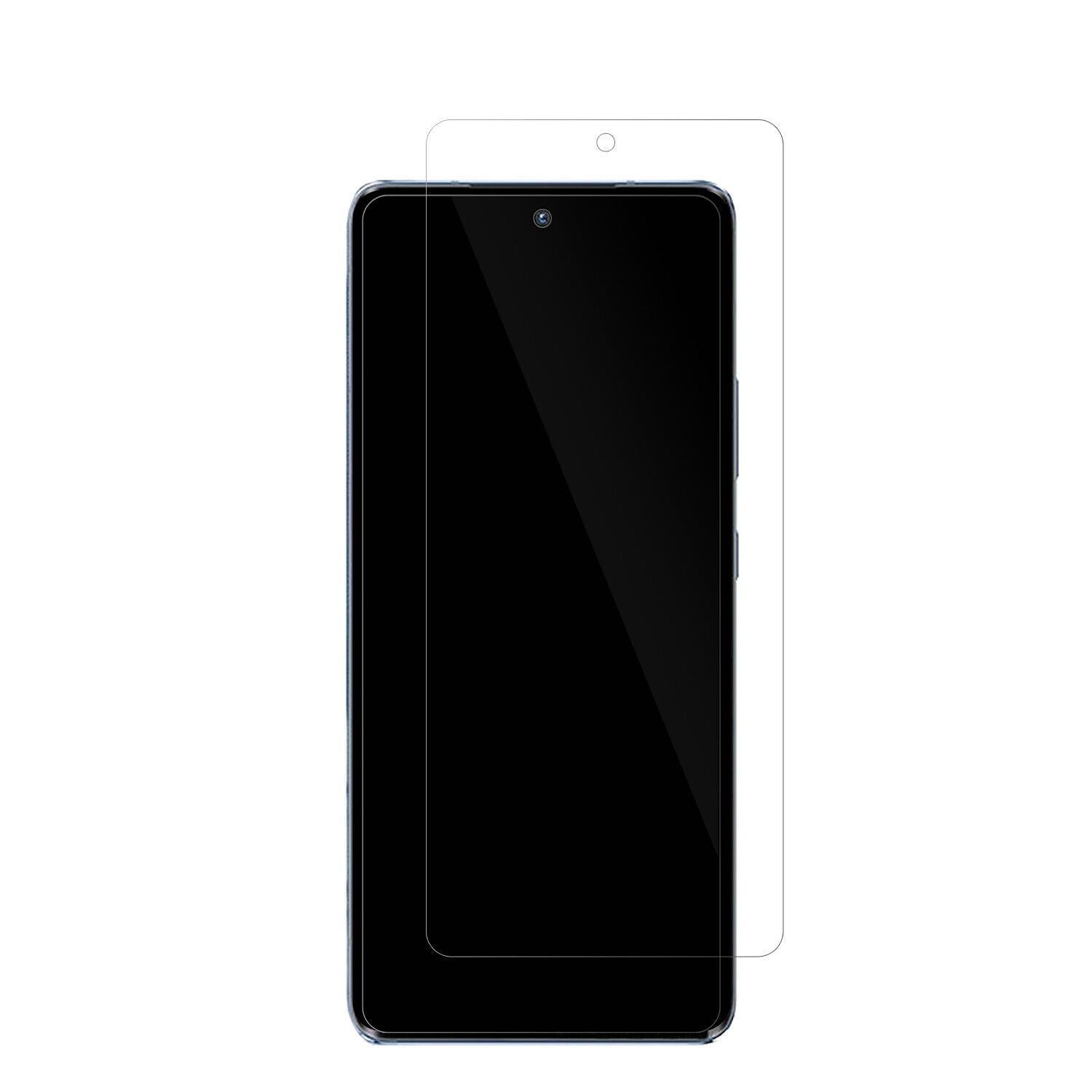 MotorolaMoto S30 Pro mit aufgebrachter dipos Displayschutzfolie, glasklare Darstellung ohne Einschränkungen