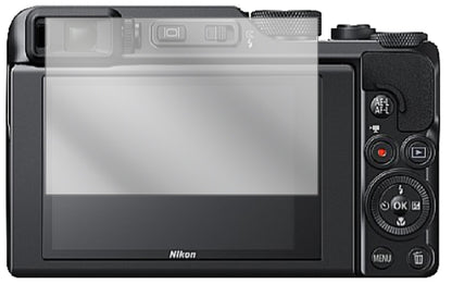 NikonCoolpix A1000 mit aufgebrachter dipos Displayschutzfolie, glasklare Darstellung ohne Einschränkungen