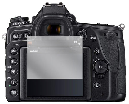 NikonDSLR D780 mit aufgebrachter dipos Displayschutzfolie, glasklare Darstellung ohne Einschränkungen