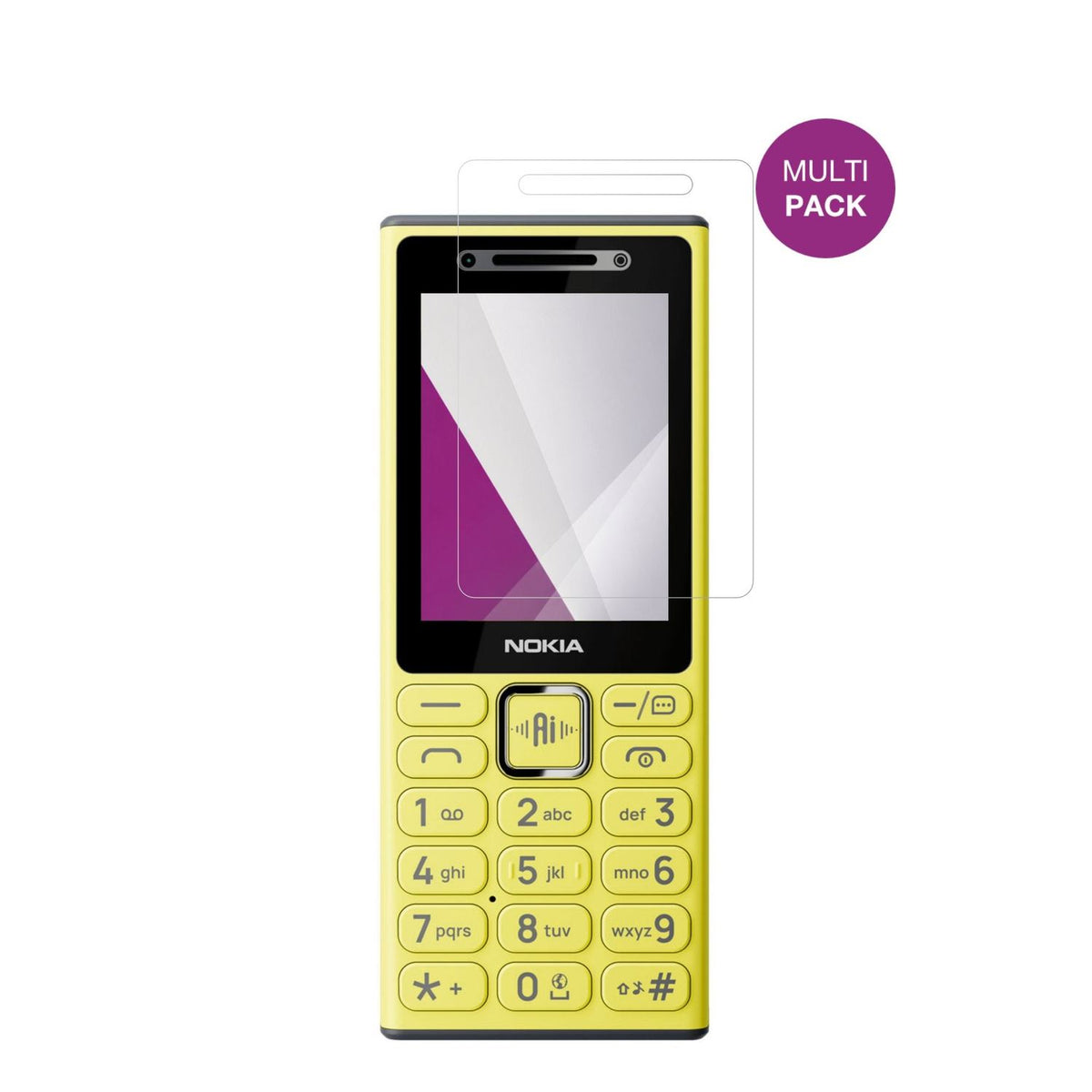 Nokia200 4G mit aufgebrachter dipos Displayschutzfolie, glasklare Darstellung ohne Einschränkungen
