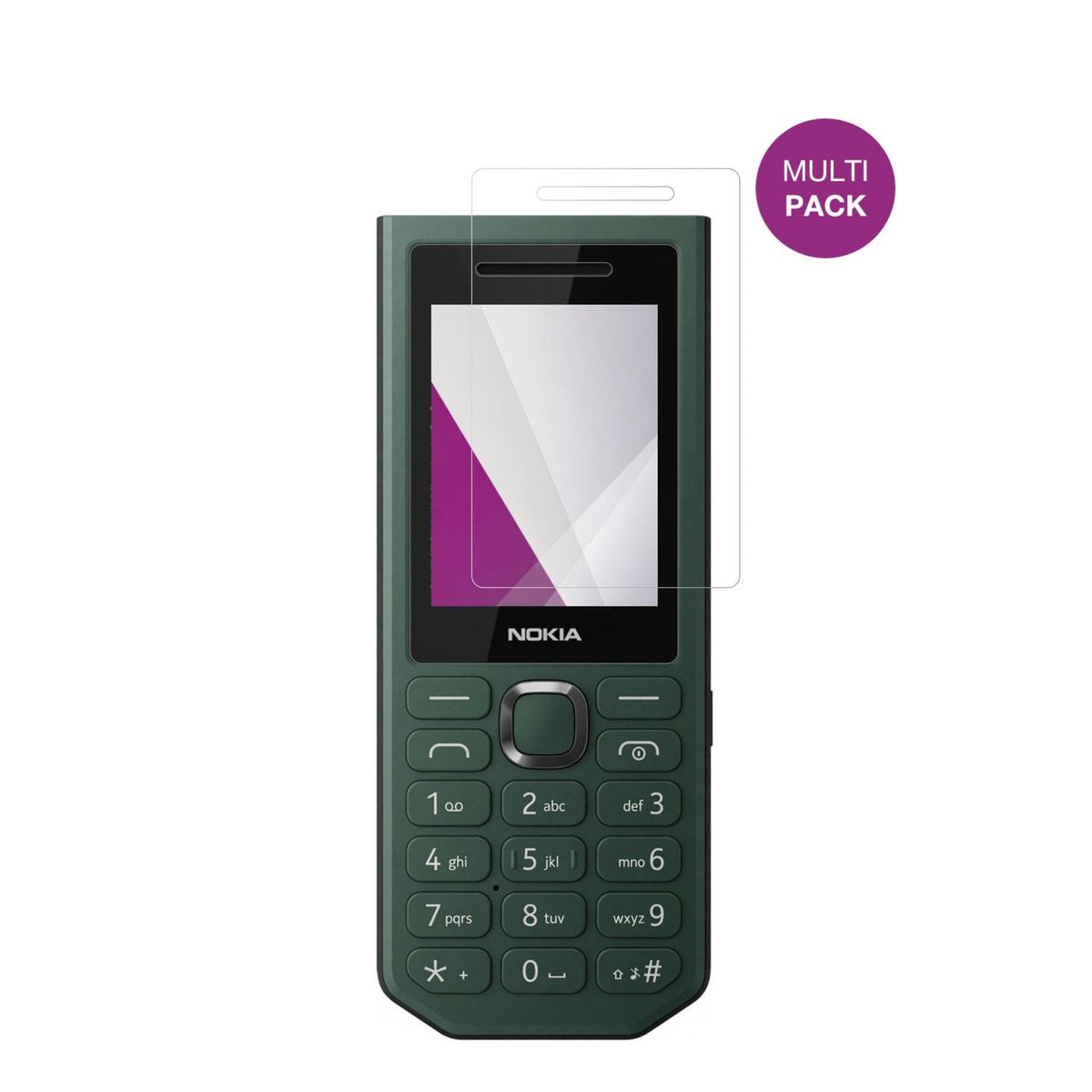 Nokia300 Power Bank mit aufgebrachter dipos Displayschutzfolie, glasklare Darstellung ohne Einschränkungen
