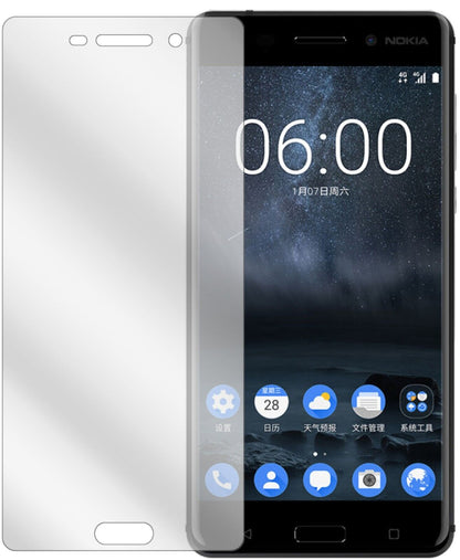 Nokia6 mit aufgebrachter dipos Displayschutzfolie, glasklare Darstellung ohne Einschränkungen