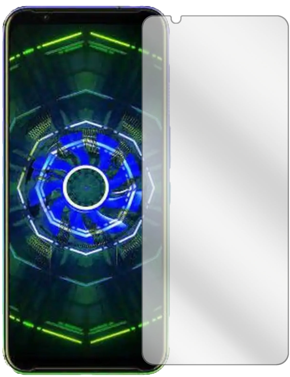 nubiaRed Magic 5S mit aufgebrachter dipos Displayschutzfolie, glasklare Darstellung ohne Einschränkungen