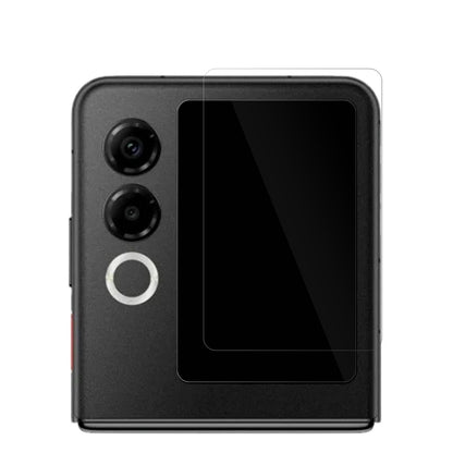NubiaZTE Flip 2 5G Außenseite mit aufgebrachter dipos Displayschutzfolie, glasklare Darstellung ohne Einschränkungen