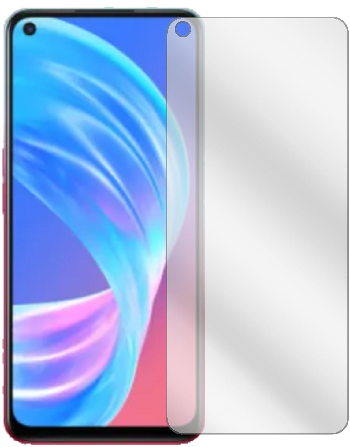 OppoA72 5G mit aufgebrachter dipos Displayschutzfolie, glasklare Darstellung ohne Einschränkungen