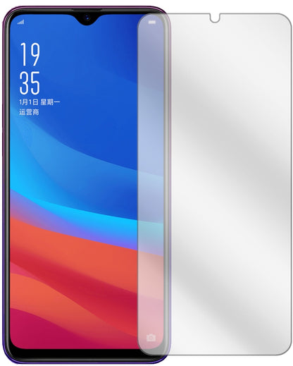 OppoA7x mit aufgebrachter dipos Displayschutzfolie, glasklare Darstellung ohne Einschränkungen