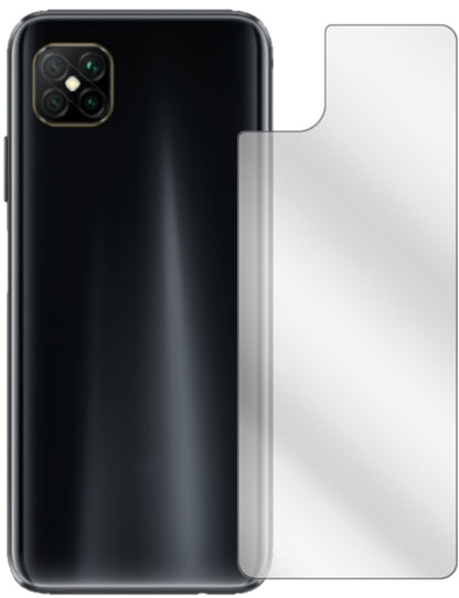 OppoA92s Rückseite mit aufgebrachter dipos Displayschutzfolie, glasklare Darstellung ohne Einschränkungen