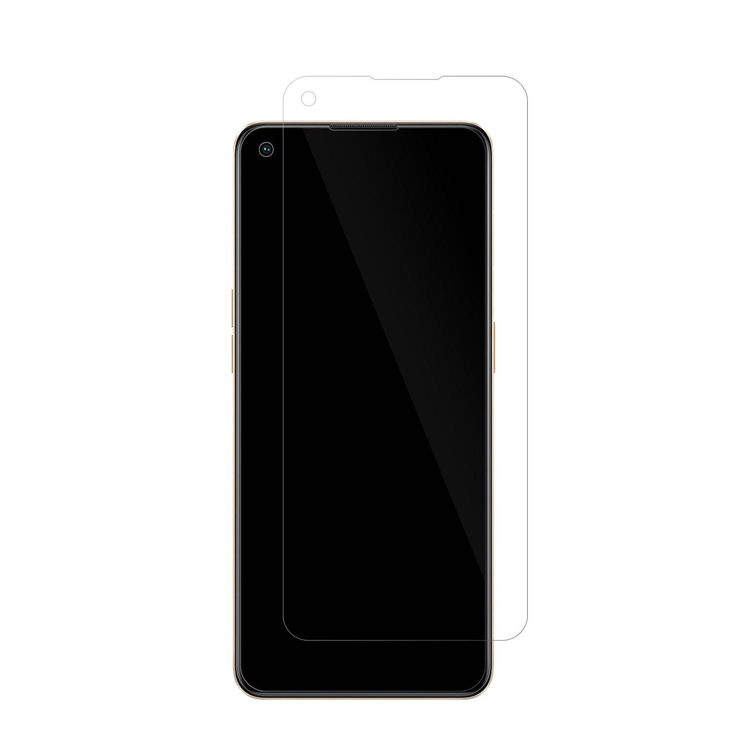 OppoF21 Pro mit aufgebrachter dipos Displayschutzfolie, glasklare Darstellung ohne Einschränkungen