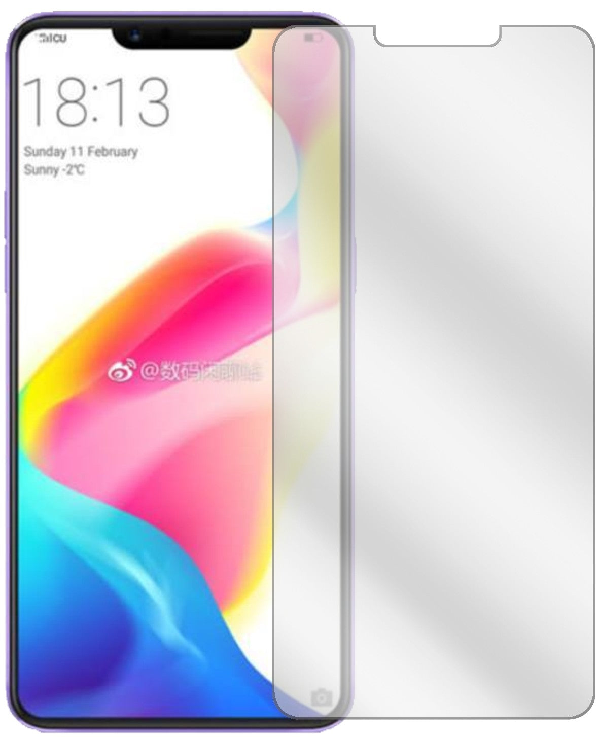 OppoR15 Dream Mirror mit aufgebrachter dipos Displayschutzfolie, glasklare Darstellung ohne Einschränkungen