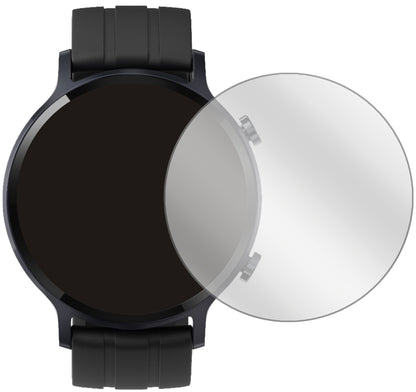 OppoRealme Watch S mit aufgebrachter dipos Displayschutzfolie, glasklare Darstellung ohne Einschränkungen