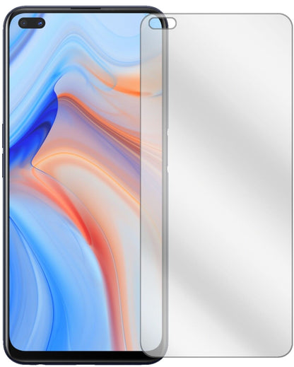 OppoReno4 Z 5G mit aufgebrachter dipos Displayschutzfolie, glasklare Darstellung ohne Einschränkungen