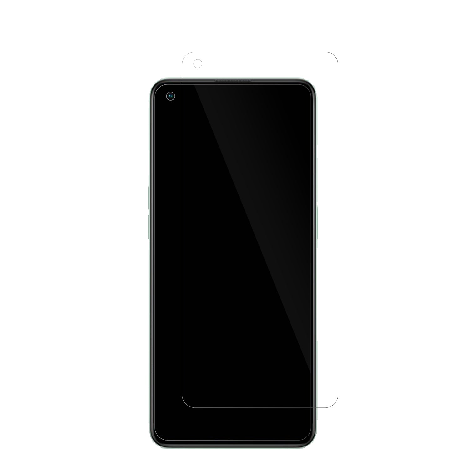 OppoReno8 Lite mit aufgebrachter dipos Displayschutzfolie, glasklare Darstellung ohne Einschränkungen