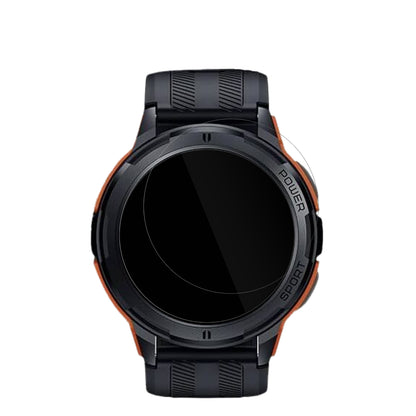 OukitelBT10 / BT103 Smartwatch mit aufgebrachter dipos Displayschutzfolie, glasklare Darstellung ohne Einschränkungen