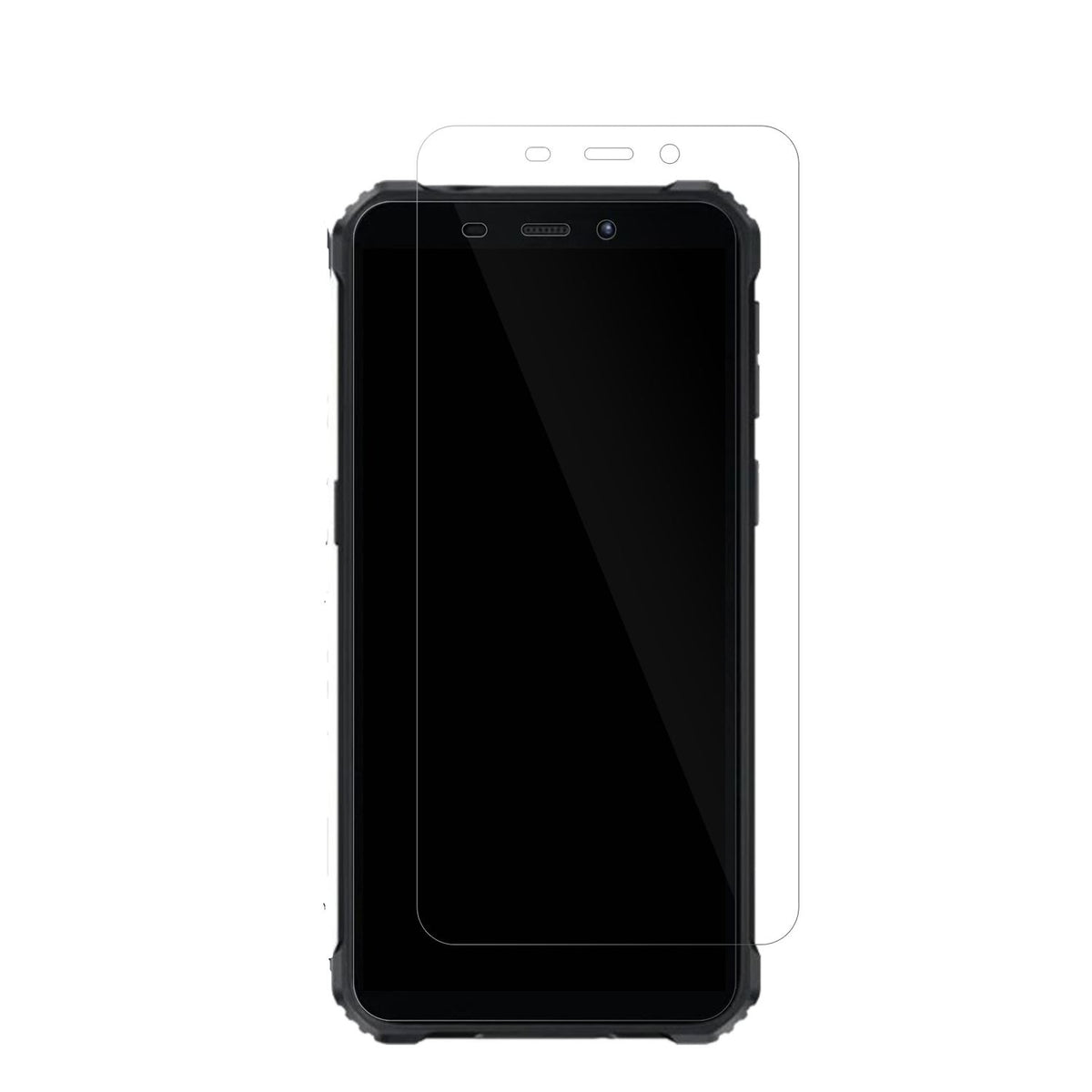 OukitelG3 Outdoor mit aufgebrachter dipos Displayschutzfolie, glasklare Darstellung ohne Einschränkungen