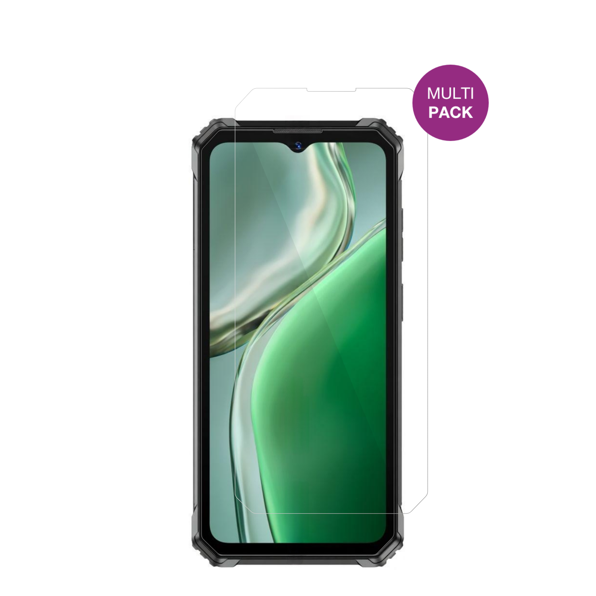 OukitelG7 mit aufgebrachter dipos Displayschutzfolie, glasklare Darstellung ohne Einschränkungen