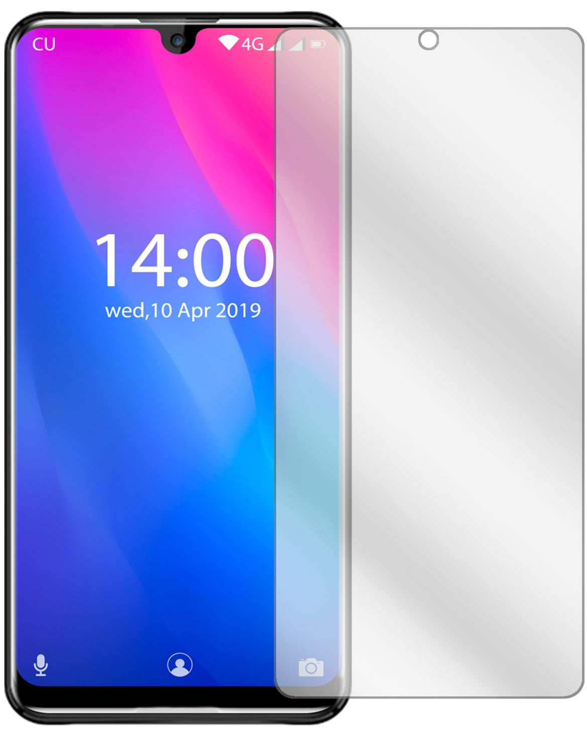 OukitelK9 mit aufgebrachter dipos Displayschutzfolie, glasklare Darstellung ohne Einschränkungen